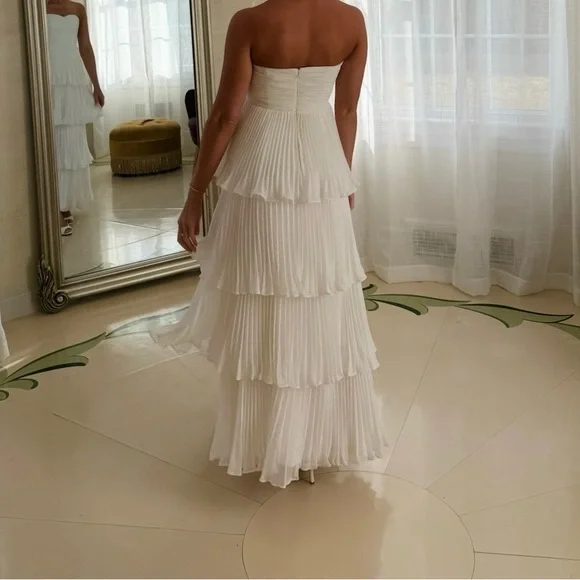 White Fame and Partners The Miyah Dress Tiered Bridal Dress